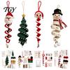 Christmas Tree Ornament Crochet Doll Spiral DIY Kit, Holiday Craft Set with Supplies for Beginners Soft Yarn, Beads, Hanging Window Wall Cabinet