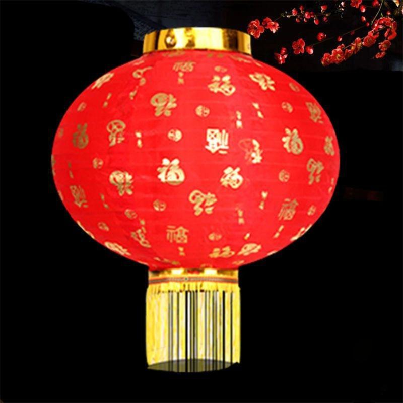 Chinesische Laternen Dekoration für Chinesisches Neujahr Frühlingsfest Hochzeit Stoff Hängende Laternen Lampenfest Feier