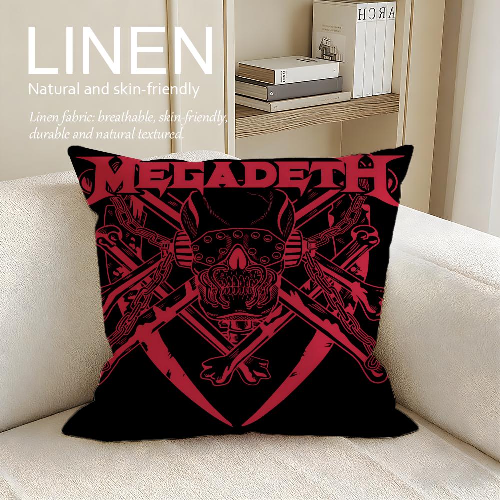 Music Megadeths Cushion Cover Pillowcase Set Pcs X X Breathable Washable Sofa Cushion Cover
