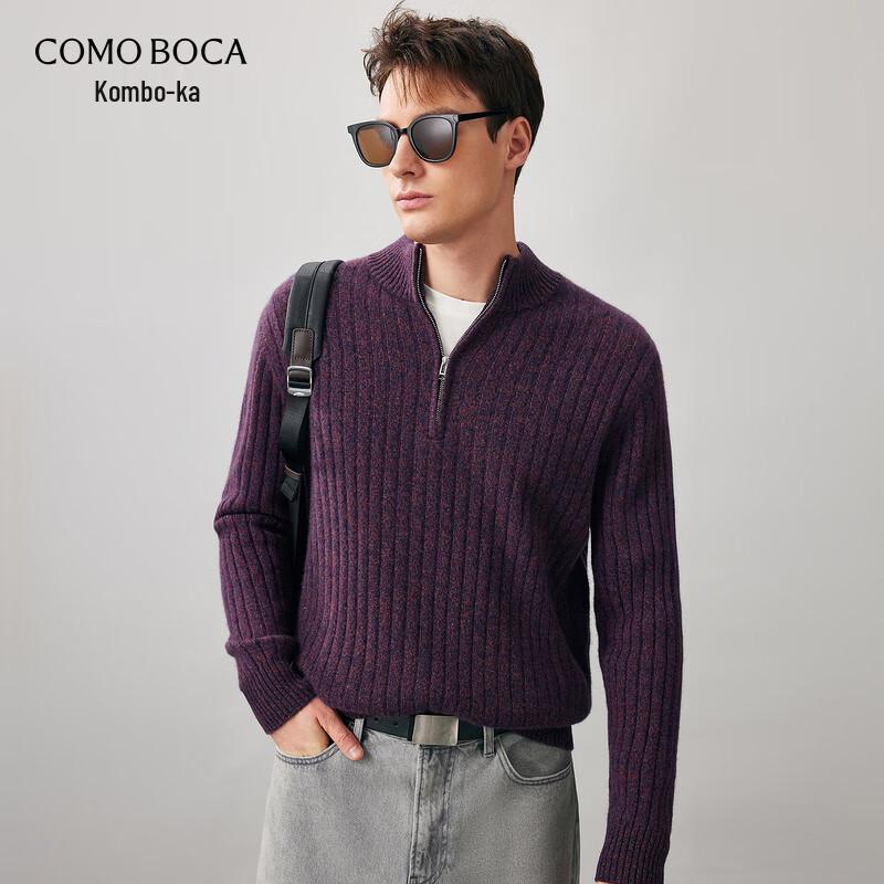

Komonboka Men s 100% Cashmere Half-Zip Sweater M