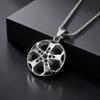 Kreative Einzigartige Radnaben Anhänger Halskette Inlay Zirkonia Edelstahl Halskette Mode Punk Schmuck für Männer Geschenk