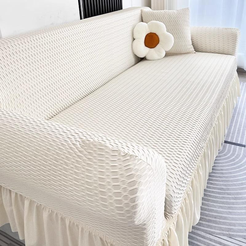 New Elastic Anti Slip Sofa Cover with Ice Silk Universal All In One Summer Skirt Edge Cool Cover Fabric