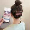 6Pcs Girl Hairpin Matte Color Rectangular Hair Clips Stable Non-Slip BB Clip Face Slimming Versatile Hair Styling Tool