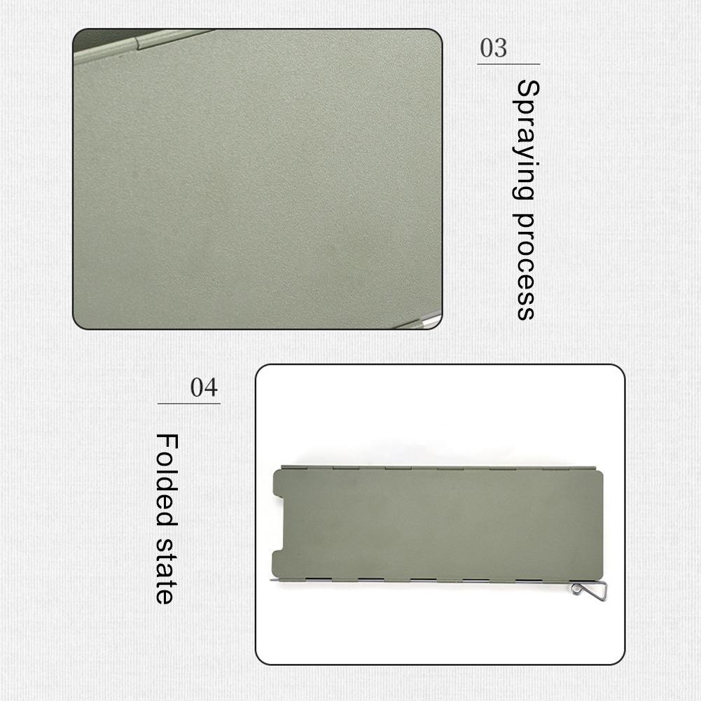 10 Plates Camping Stove Windscreen with Drawstring Bag Outdoor Stove Wind Shield Folding Outdoor Stoves Windscreens Picnic Tool