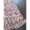 Foreign Trade Order Retro Palace Style Peach Heart Collar Paisley Waist Hugging Pleat Dress Slimming Long dress