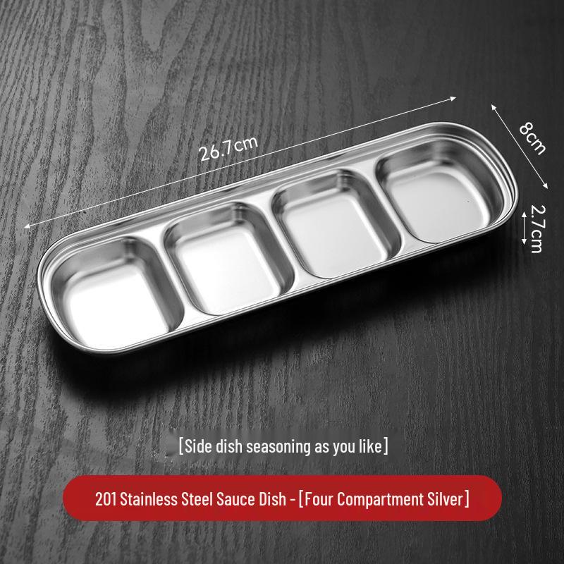 304 Stainless Steel Round Dipping Dish for Korean BBQ & Sauces