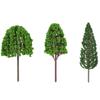 33pcs Mini Plastic Green Trees Scale Architectural Models Train Railways Landscape Scenery Layout Garden Decoration Tree Toys