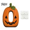 Halloween Home Decorations Wooden BOO Decoration for Tiered Trays, Creative Solid Wood Boo Sign Tabletop Centerpieces Party Decor