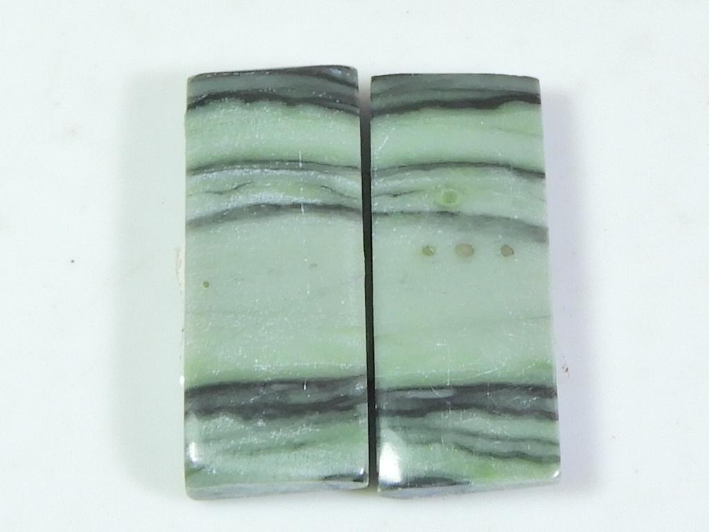 Natural Combo Jasper Matched Pair Octagon Cabochon Loose Gemstone 09X22X04MM SK-241