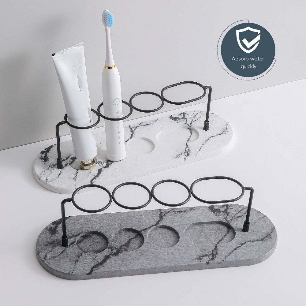 Fast Drying Countertop Rack Long Lasting Makeup Brush Organizer Toothbrush Holder  Travel