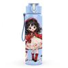 1PC Red Cloak Little Girl With Rose Pattern 750ml Color Plastic Sports Water Bottle Leakproof Flip Straw Lid Suitable for Sports Office Home Use