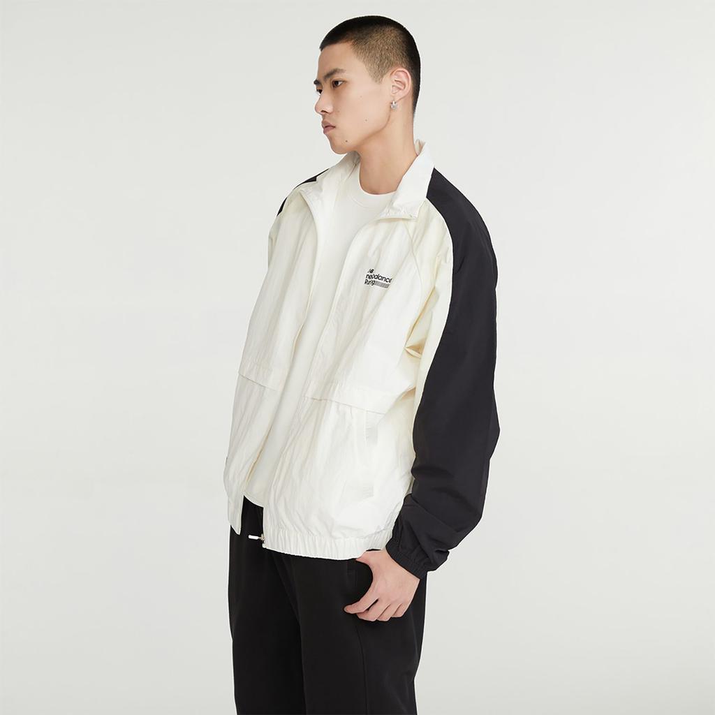 New Balance Jackets Men's White Stand Collar Moderate Other 5AD37571-WT
