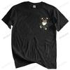 Men Oneck Tshirt Fashion Brand Tshirt Black New Chihuahua Inside Black Pocket T Shirt Dog Lovers Euro Size
