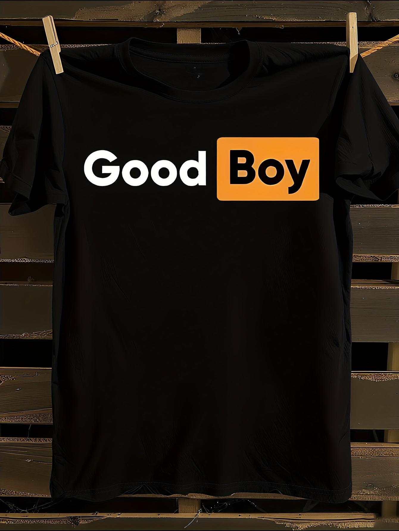 s Black Good Boy Print Tshirt M