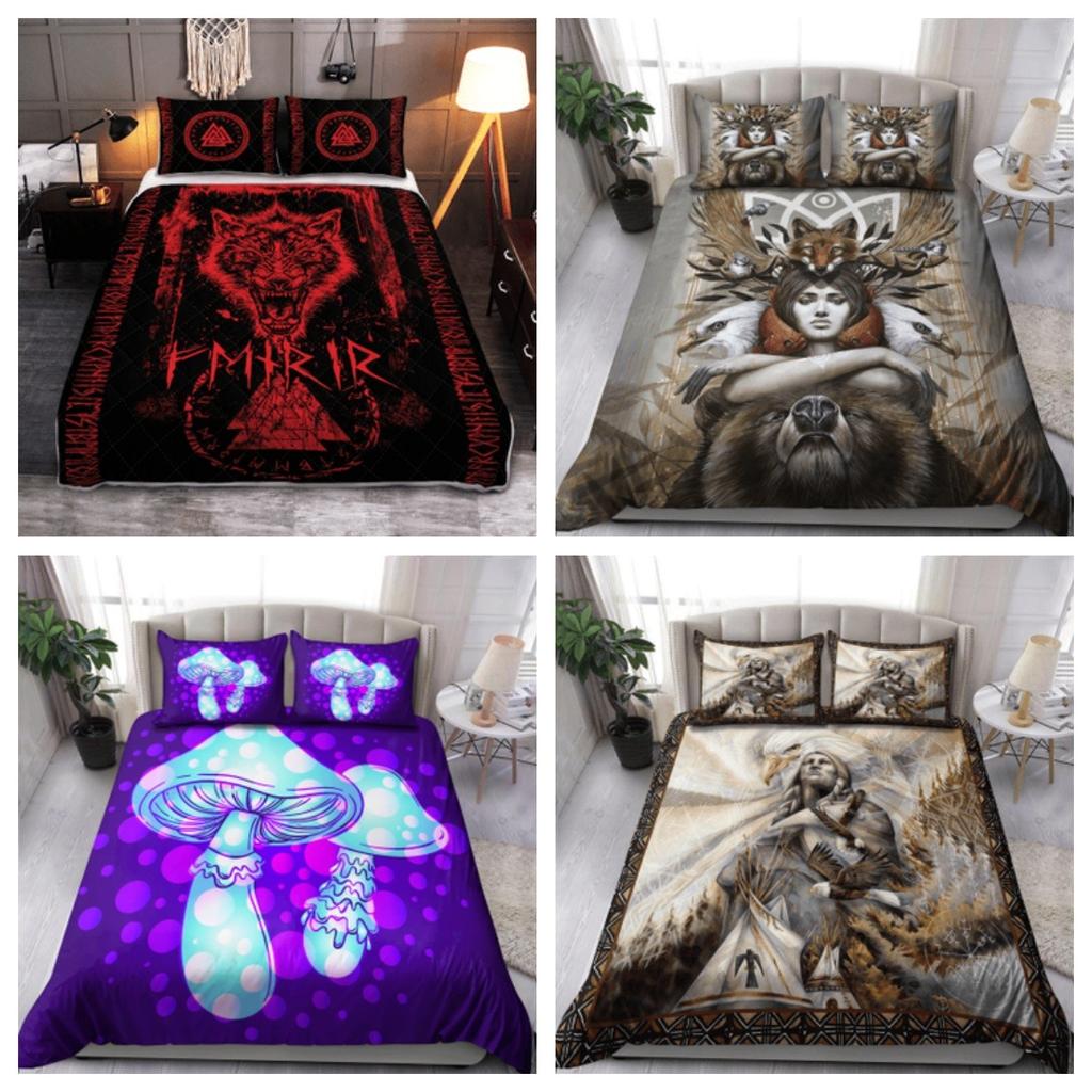 Tmarc Tee Native American 3D All Over Printed Bedding Set Bedroom Decor Comforter Cover Set