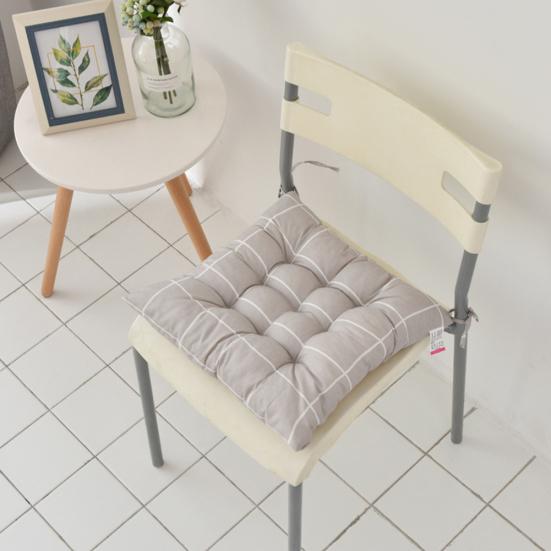 Square Polka Dots/Square Grid Tie On Chair Cushion Seat Mat Home Office Decor