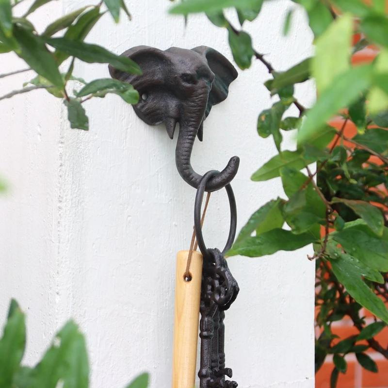 Creative Cast Iron Animal Elephant Monkey Hook Wall Mounted Storage Key Holder Personalized Coat Hook Single and Double Hooks