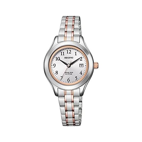 [CITIZEN] Watch REGUNO (Solar/Waterproof/Simple) KM4-139-93 Solar Tech Women s Business Analog Arabic Numerals Date Second Hand Silver Gold Silver