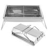 Barbecue Charcoal Grill Stainless Steel Folding Portable BBQ Tool Kits for Outdoor Camping Hiking Picnic