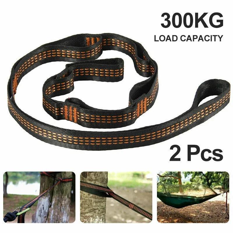 

Polyester Straps Reinforced For Outdoor Camping Black Hammock Straps 5 Ring High Load-bearing Barb 2pcs оранжевый