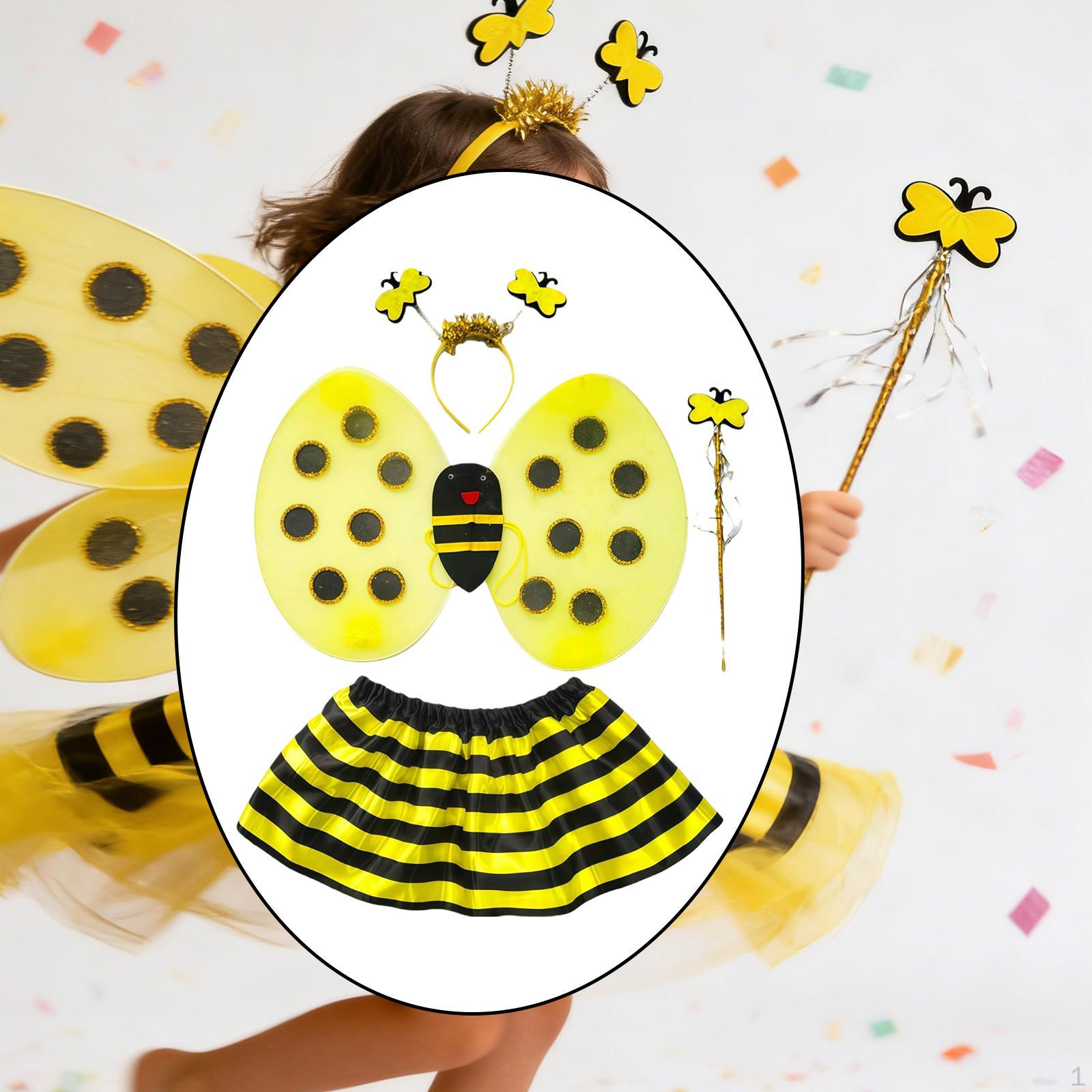 

Дитячий костюм Бджола з антенами на обручі та спідницею для виступу Style A