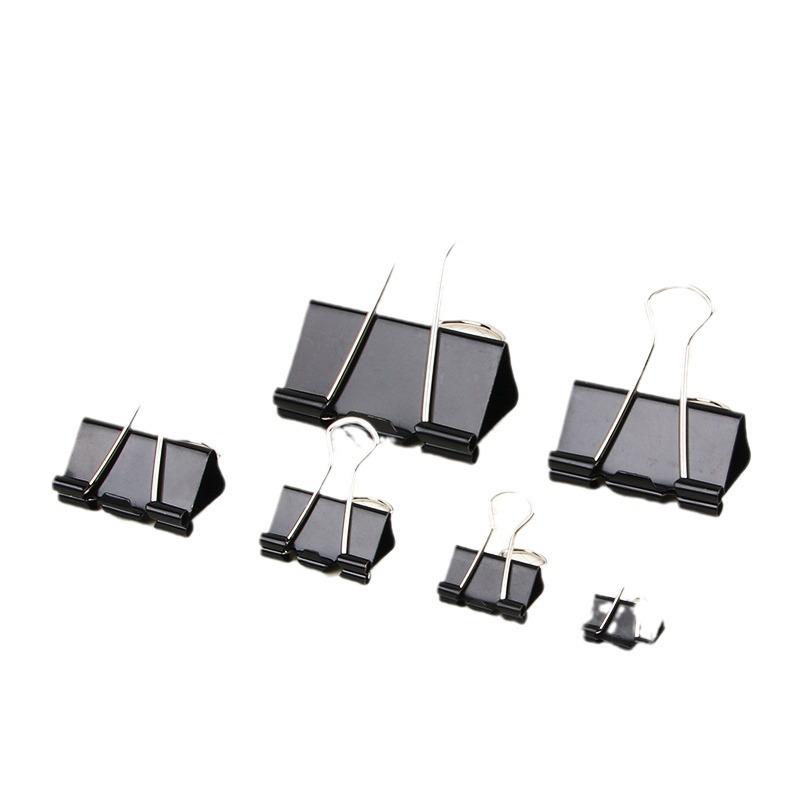 Black Metal Long Tail Clip, Small Size - Multifunctional Ticket & Test Paper Clip for Office & Student Use