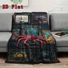 Crab Gallery 2D Flat Pattern Flannel Blanket, High quality All Seasons, Home Decor, Warmth and Comfort, Perfect for Christmas Gifts.