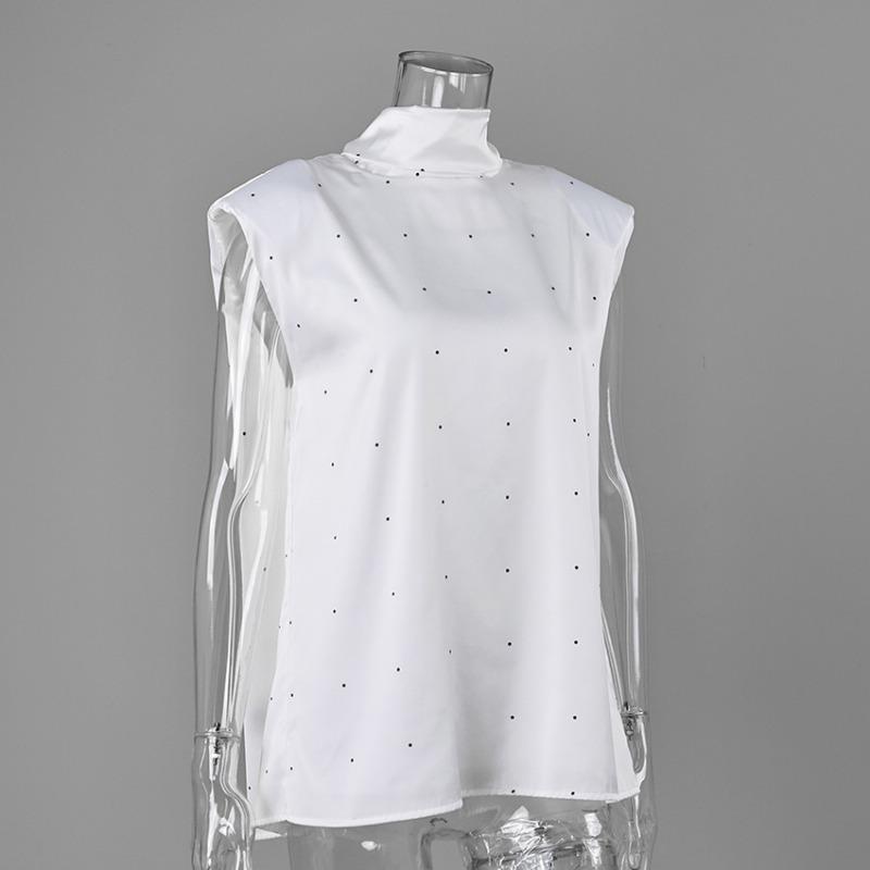 Women S Polka Dot Vest Elegant Casual Summer Top