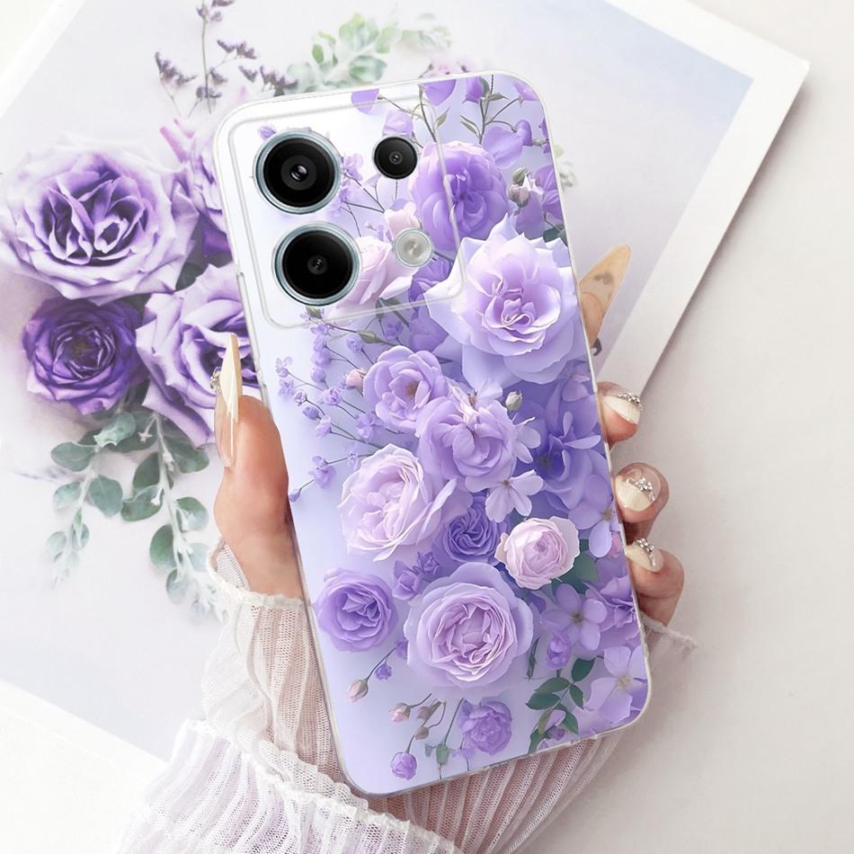 For Xiaomi Poco X6 Pro PocoX6 Cute Flower Butterfly Cat Painted Case For POCO X 6 X6Pro Soft Silicone TPU Phone Cases