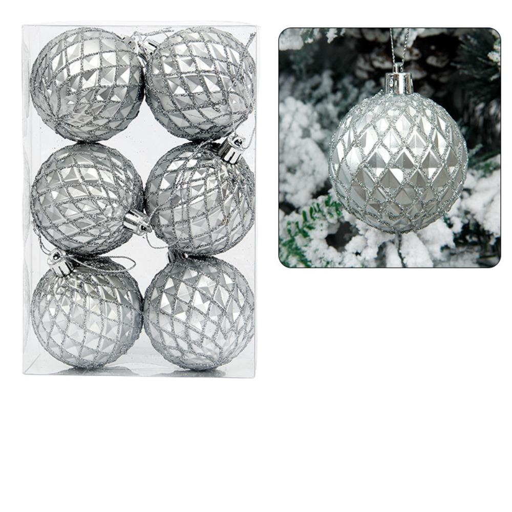 6Pcs/Set Gift Xmas Tree Decoration Hanging Christmas Spheres Pendant New Year
