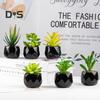 Artificial Plant Reusable Realistic PVC Fresh Keeping Easy Care Artificial Succulents Bonsai