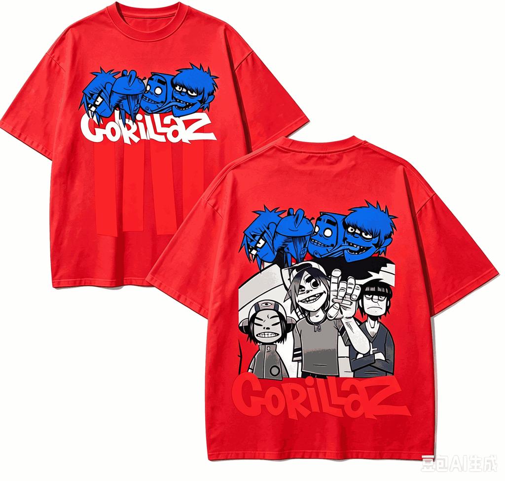 Gorillaz Gift T-shirt Men Women Harajuku Oversized Unisex Short Sleeve Streetwear High Quality Couples Hot Product Comfortable