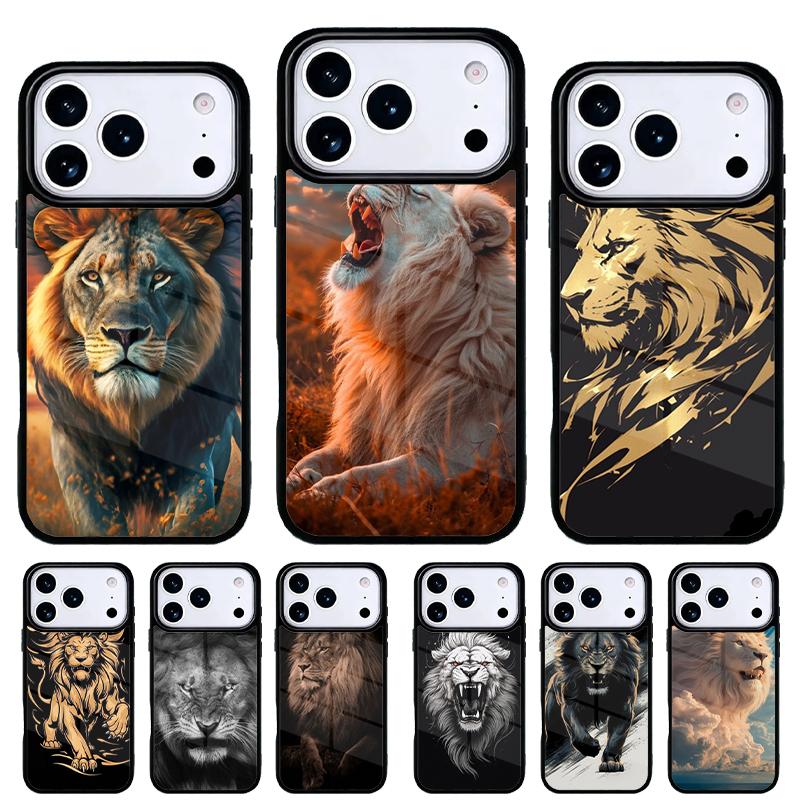 Ferocious Lion Phone Case for iPhone 17 16 15 14 13 Pro Max Back Cover for 12 11 Pro Coque