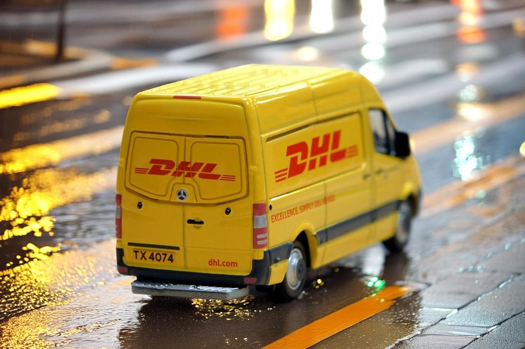 Tiny City Scale Sprinter FL DHL Diecast Model Car 1/76 No.90 Mercedes-Benz