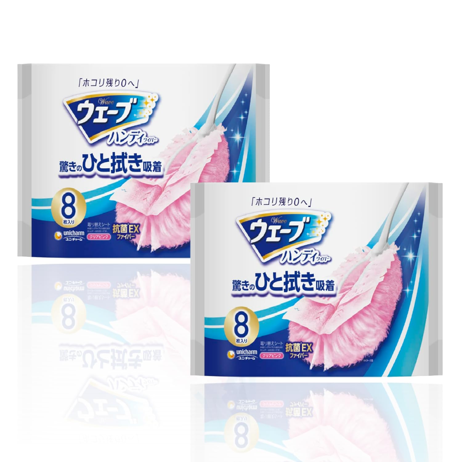 

Unicharm Wave Handy Wiper Чистящие сменные листы 8 штук Розовые x 2 розовый