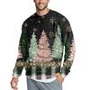 Men's Casual Fashion Printed Round Neck Pullover Sweatshirt