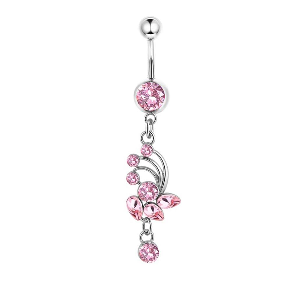 Bobisty14G Belly Button Bars for Women Surgical Steel Belly Bar CZ Butterfly Snake Clicker Navel Ring Body Piercing Jewellery