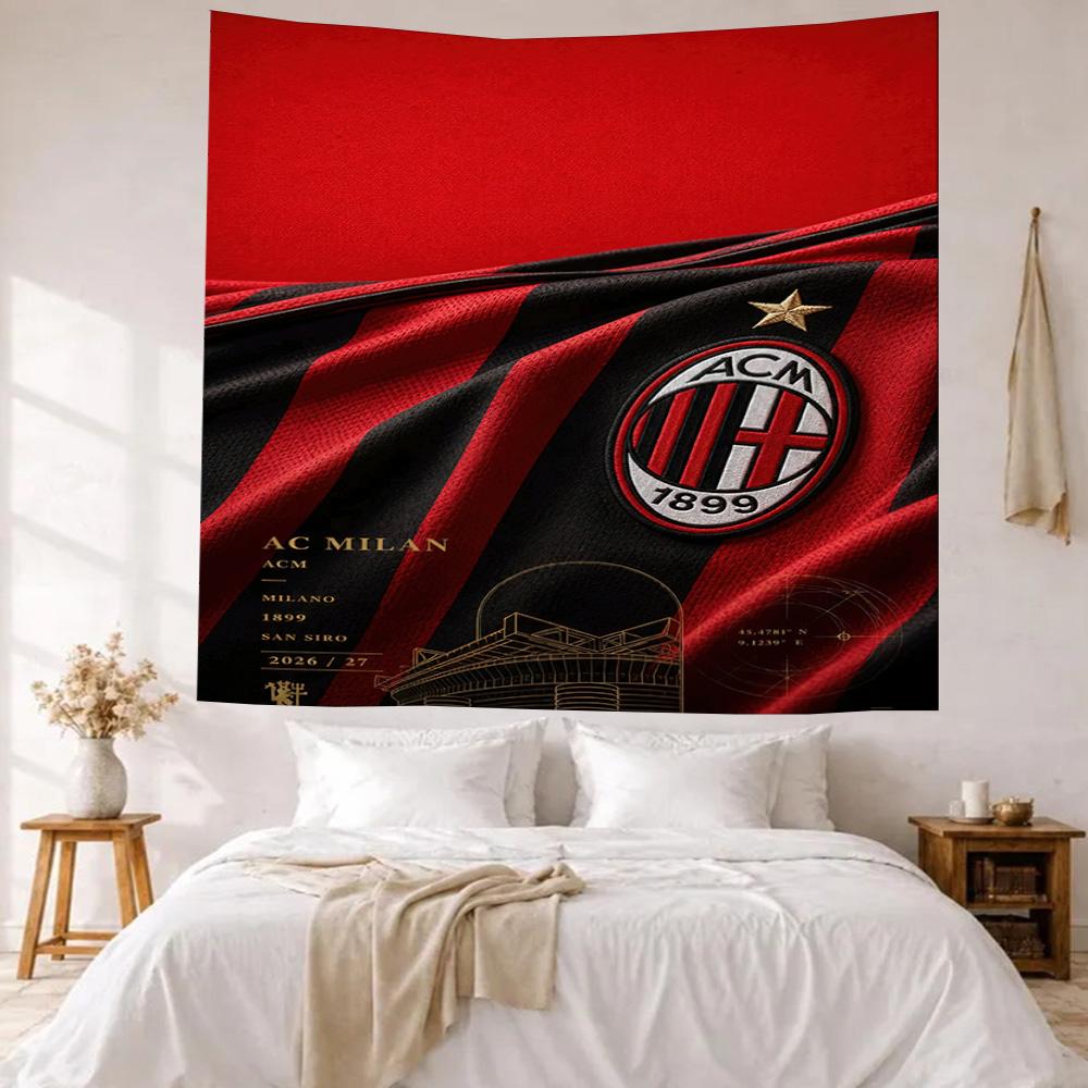 Ac Milan Wanddekoration Wandteppich Kunst Für Haustier Gedenken Geburtstag Hochzeitsparty Hintergrund Familiengeschenk