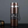 Large Capacity Stainless Steel Thermos Flask with Star Pattern - Portable Sports Water Bottle with Lanyard, Ideal Business or Office Gift