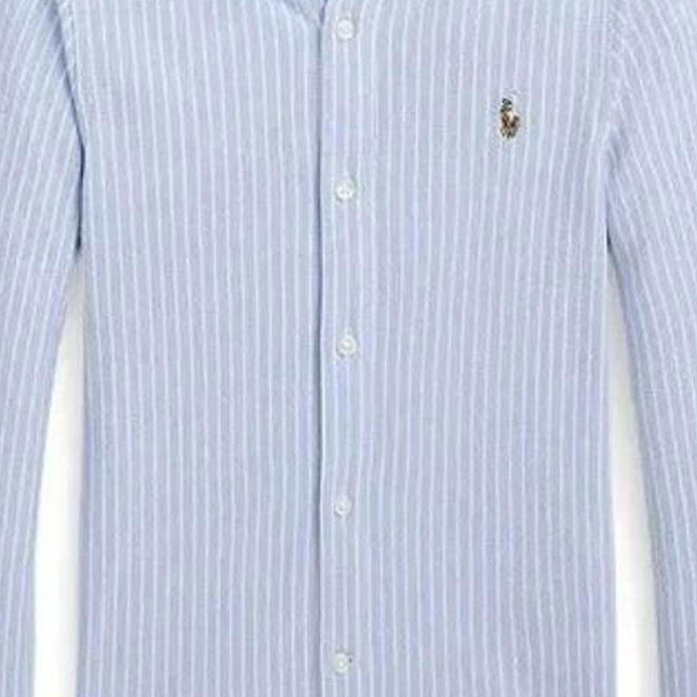 Polo Ralph Lauren Striped Long Sleeve Shirt Kids shirts Light-Blue 322934187-001
