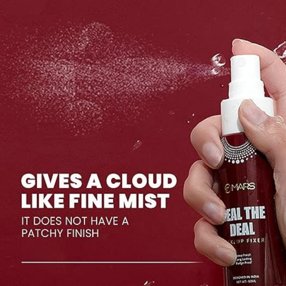 Long Lasting Makeup Fixer Spray with Hyaluronic Acid | Hydrating Dewy Base Setting Spray for Professional Face Make Up | Non Sticky | 60ml