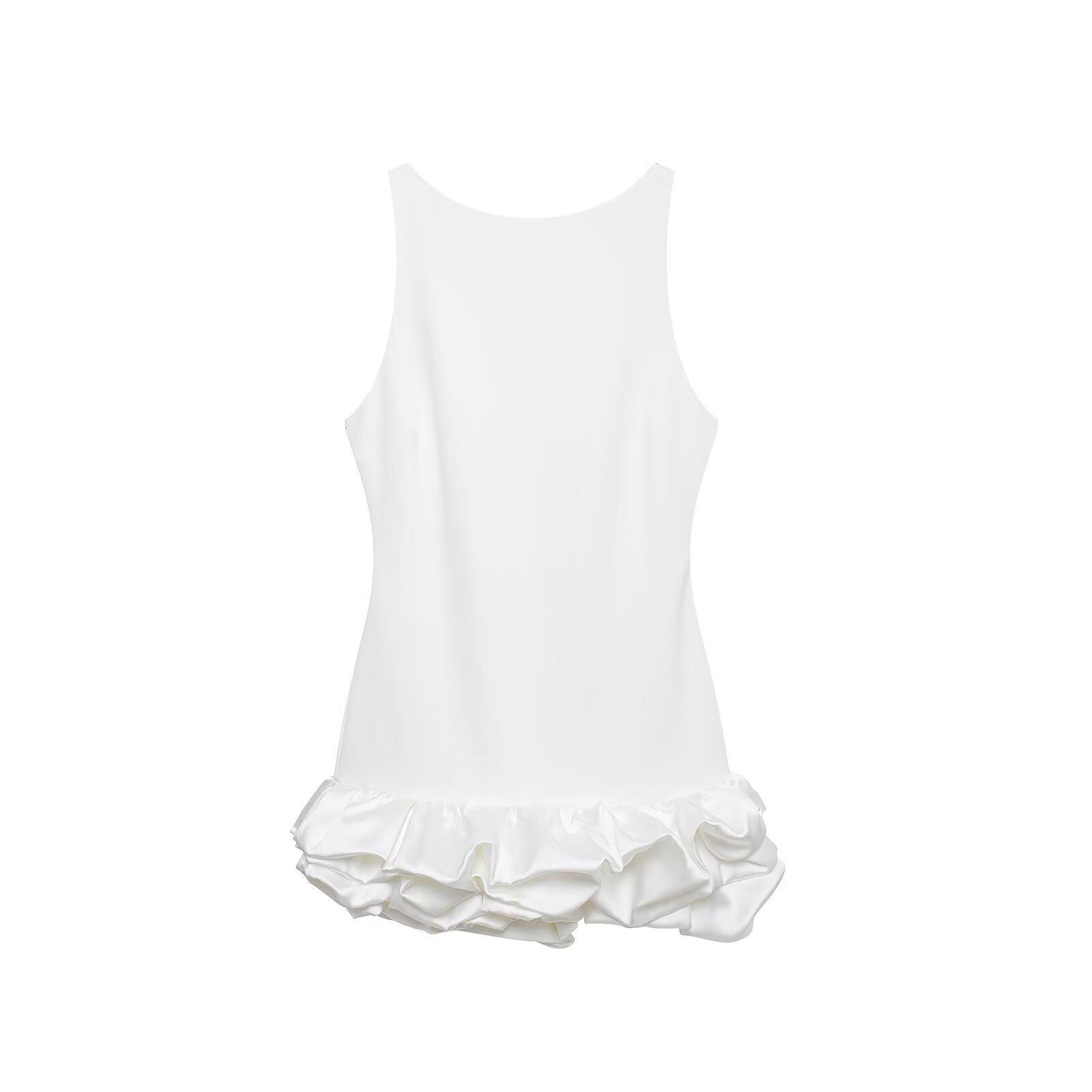 

Early Spring 2025 European & American Women s Loose Sleeveless Street Fashion Dress Extra Small белый