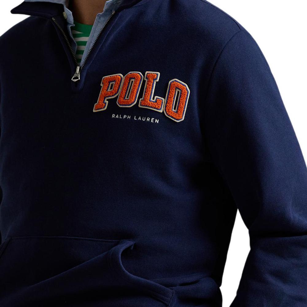 Polo Ralph Lauren RL Logo Fleece Collar Sweatshirt Men Sweatshirt Nautical-Blue MNPOKNI16824157-410