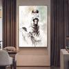 Abstract Girl Ballerina Guitar Oil Canvas Painting Posters and Prints Wall Pictures for Cuadros Living Room Home Decor No Frame