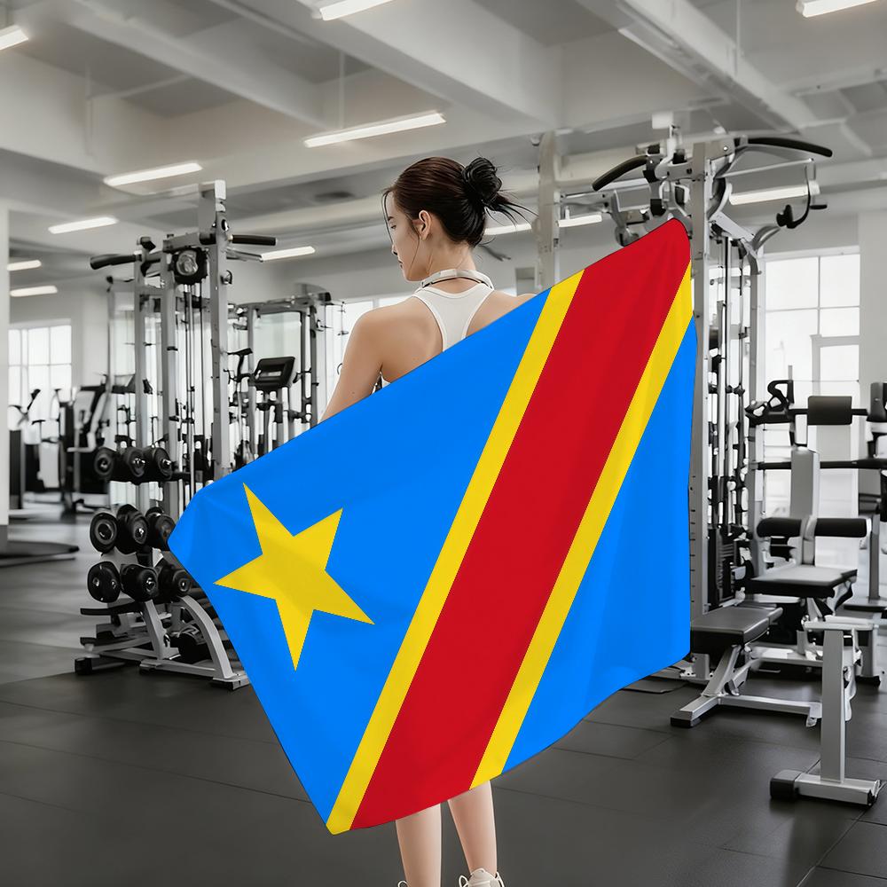 Nation Democratic Republic Congo Towel Quick Drying Beach Towels Are Suitable For Swimming Pools Camping Yoga And The Gym