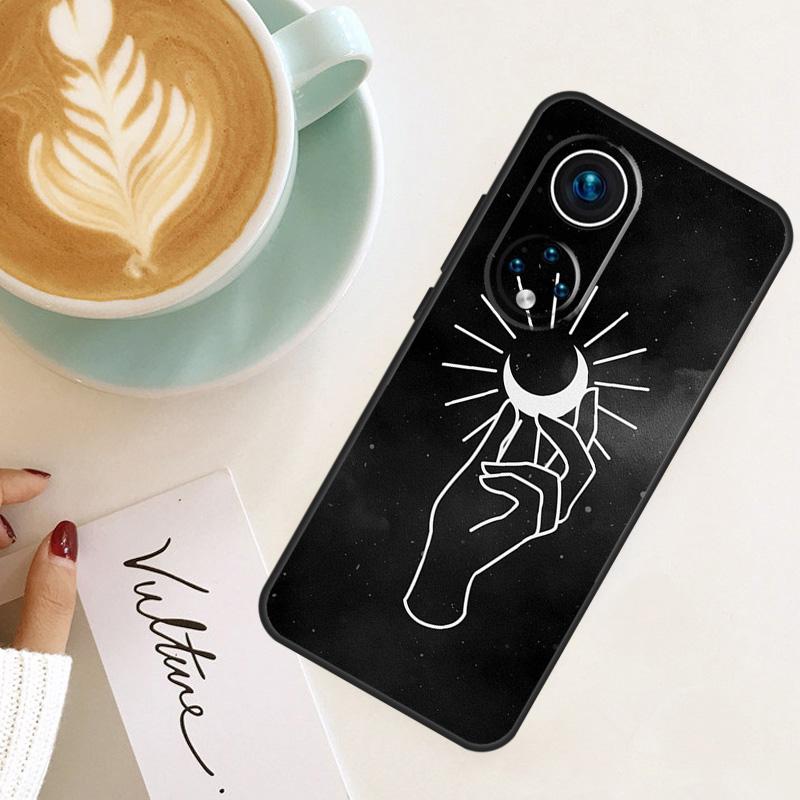 Hand Holding Moon Finger Heart For Honor Magic 8 7 6 Pro Case For Honor 200 400 Lite 90 70 50 X8c X8b X9a X9b X9c X9d Win RT