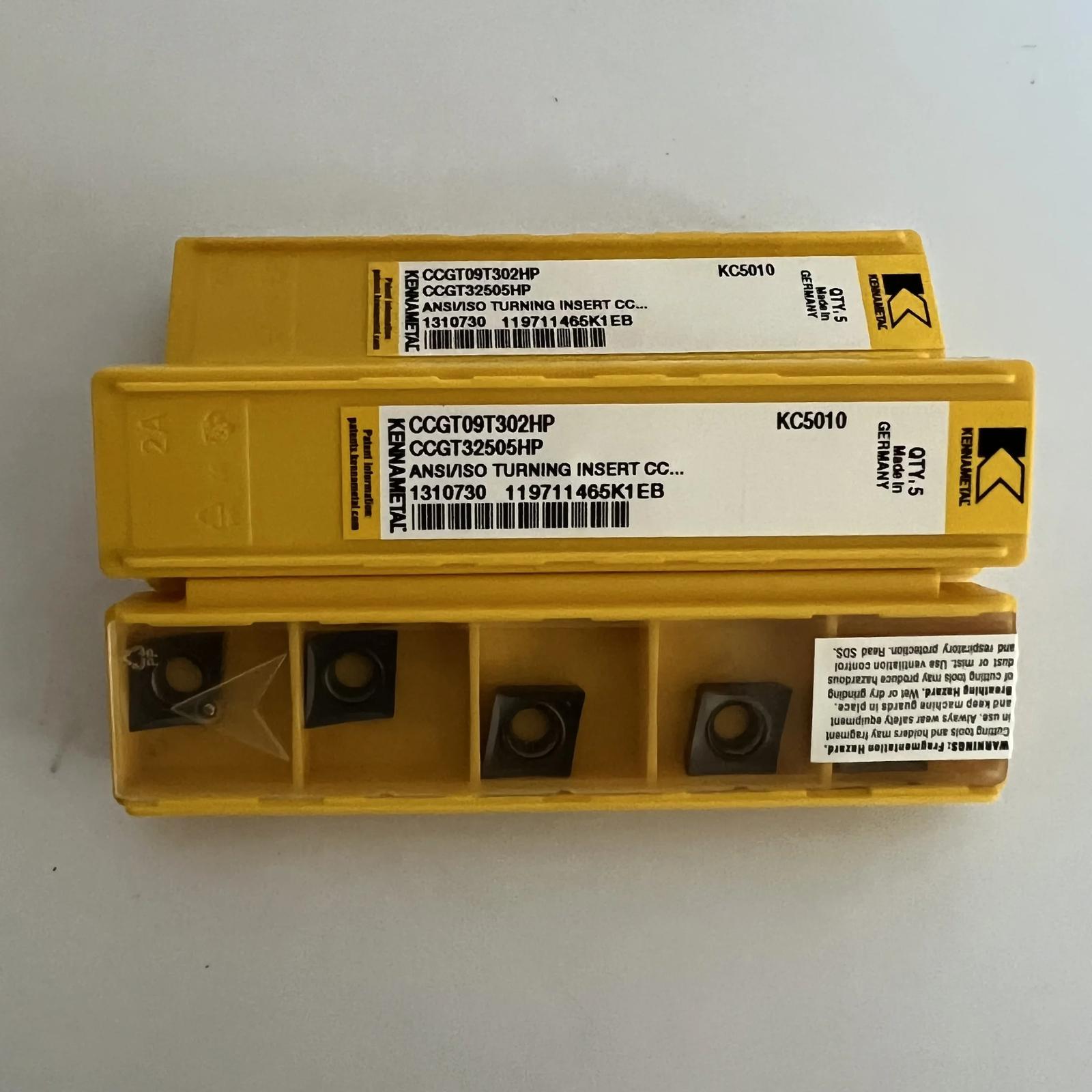 

Original / CCGT09T302HP KC5010 / Industrial indexable Carbide Inserts 10 Pcs