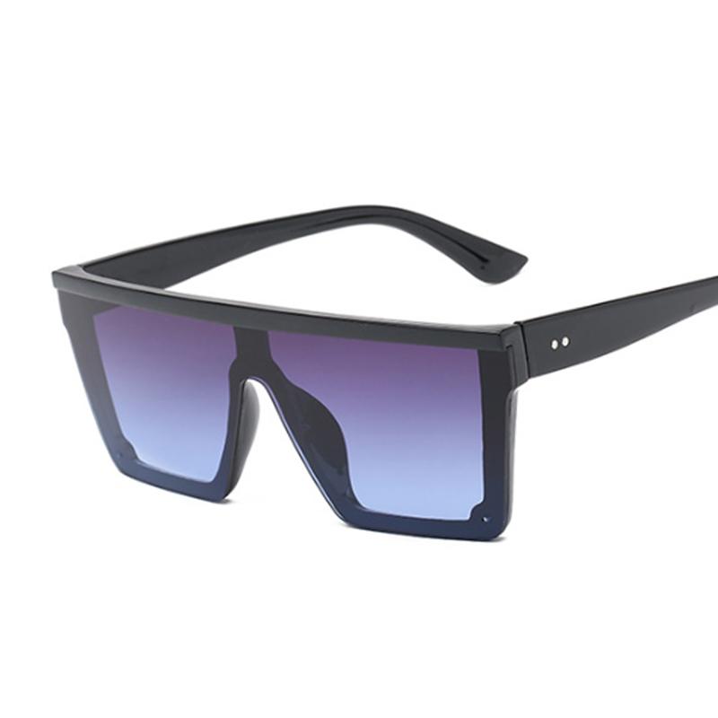 Vintage čtvercové sluneční brýle žena luxusní značkový návrhář nadměrné sluneční brýle stínítka zrcadlo černé čočky módní brýle