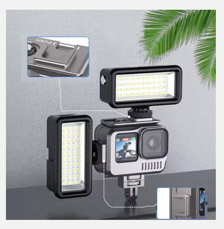 Custodia Impermeabile in Alluminio Subacquea 40M Alloggiamento Protettivo per Gopro Hero 12 11 10 9 Accessori Design a Doppia Slitta a Freddo