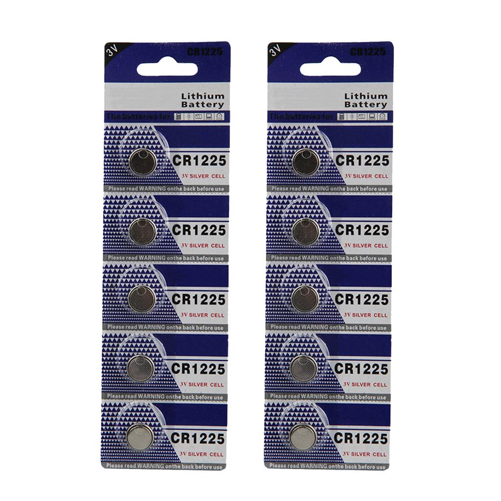 10pc/5pc CR1225 Metal Button Batteries CR1225 3V Lithium Battery Reliable Power for Everyday Devices Stable Output
